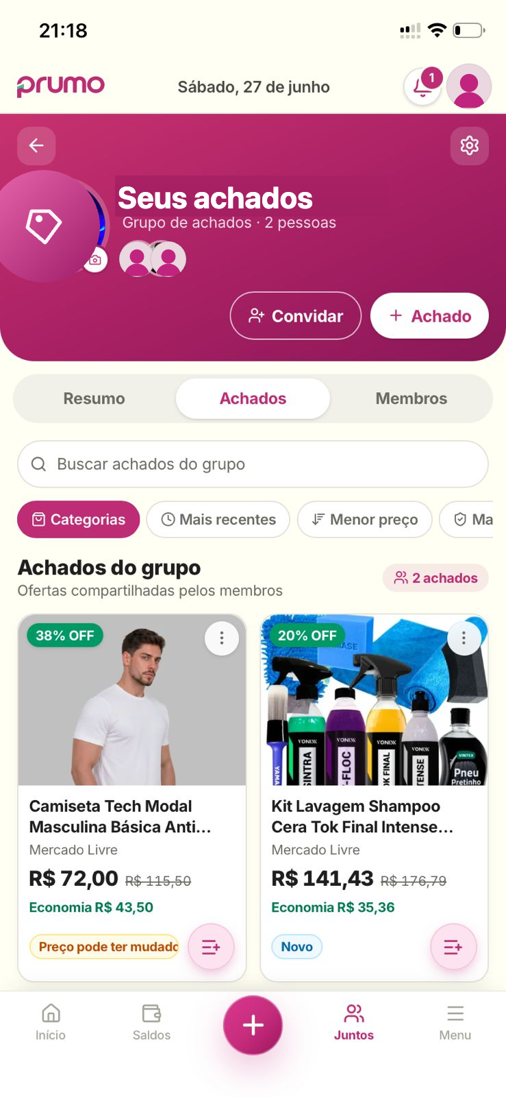 Tela Juntos / Achados do Prumo